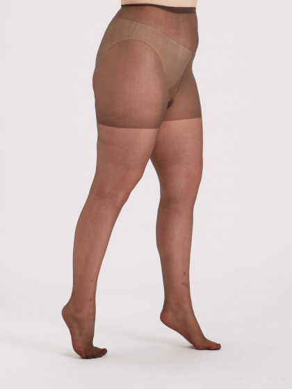 Pretty Polly Curves 15 Denier Ladder Resist Tights 3 Pair Pack - Dark Nude