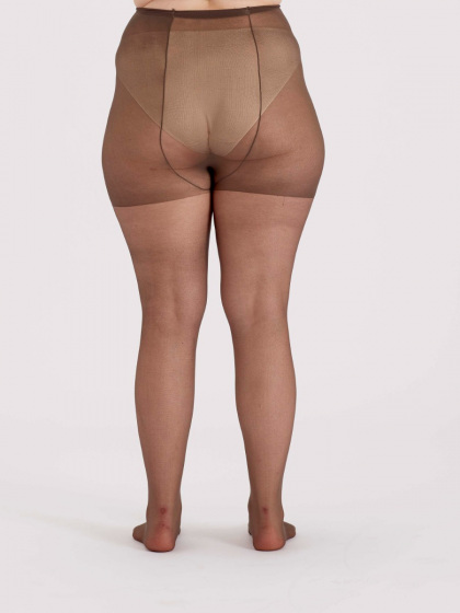 Pretty Polly Curves 15 Denier Ladder Resist Tights 3 Pair Pack - Dark Nude