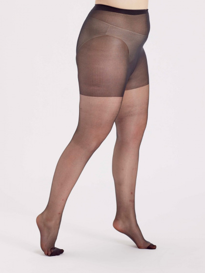 Pretty Polly Curves 15 Denier Ladder Resist Tights 3 Pair Pack - Barely Black