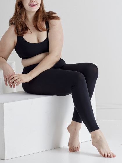 Pretty Polly Curves 200 Denier Smooth Leggings - Black