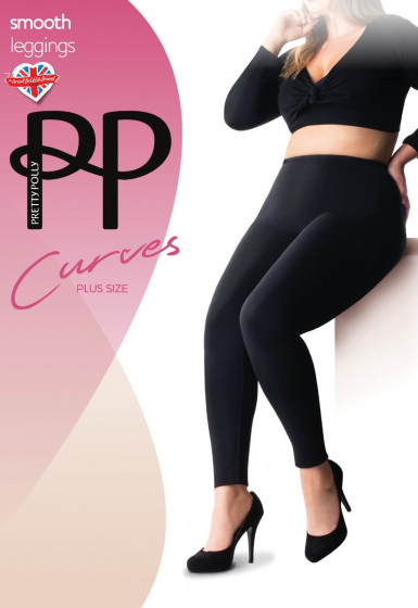 pretty polly Curves 200 Denier Smooth Leggings - Black