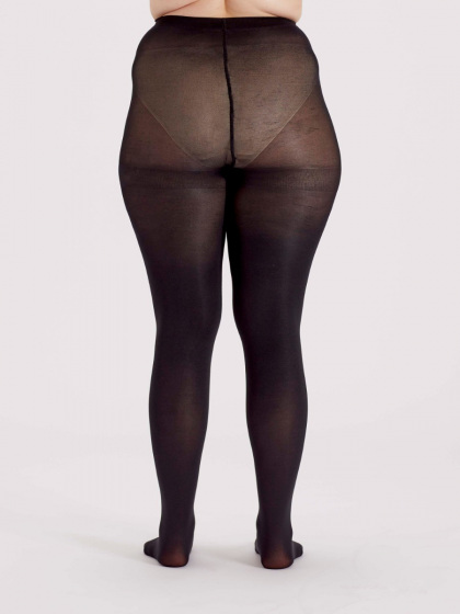 Pretty Polly Curves 60 Denier Plush Opaque Tights - Black