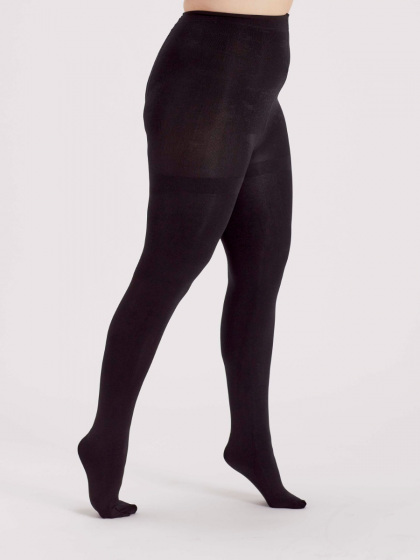 Pretty Polly Curves 70 Denier Opaque Cooling Tights - Black