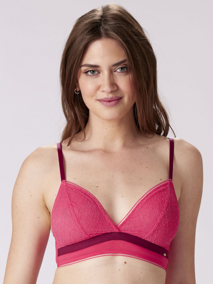 pretty polly Delicate Lace Non Wired Bra - Watermelon