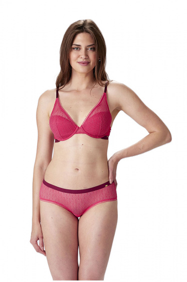 Pretty Polly Delicate Lace Underwired T-shirt Bra - Watermelon