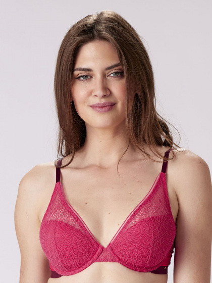 pretty polly Delicate Lace Underwired T-shirt Bra - Watermelon