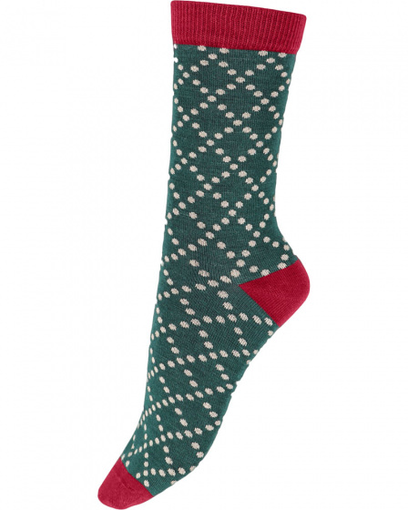 Pretty Polly Diamond Spot Bamboo Socks 2 Pair Pack - Green Mix