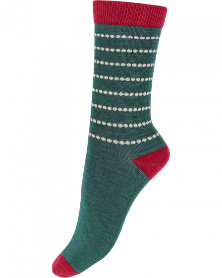 Pretty Polly Diamond Spot Bamboo Socks 2 Pair Pack - Green Mix