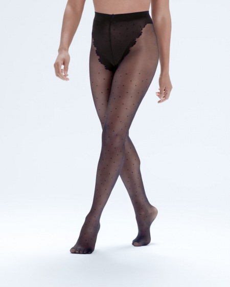 Pretty Polly Eco 20 Denier Biodegradable Spot Tights - Black