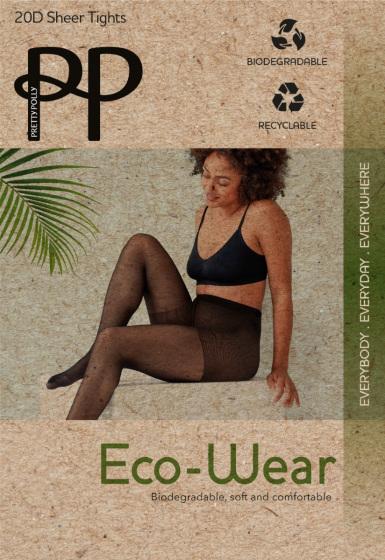 pretty polly Eco 20 Denier Biodegradable Tights - Black