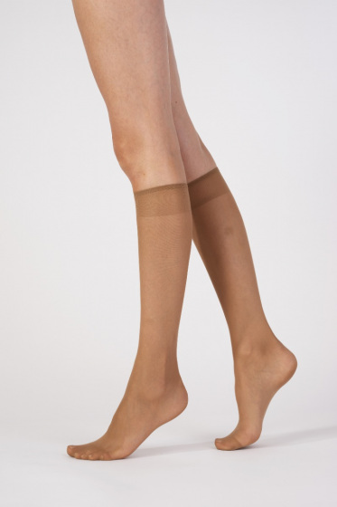 Pretty Polly Everyday 15 Denier Knee Highs 3 Pair Pack - Natural