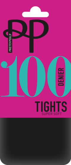 Pretty Polly Everyday Opaques 100 Denier Supersoft Tights - Black