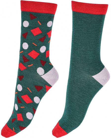 pretty polly Funfetti Bamboo Socks 2 Pair Pack - Green Mix