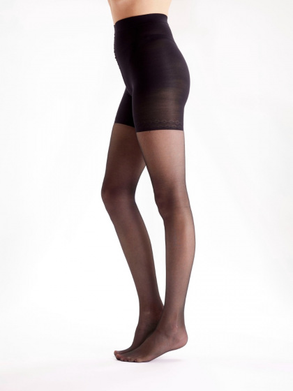 Pretty Polly In Shape 20 Denier Sheer Longline Shaper Tights - Black