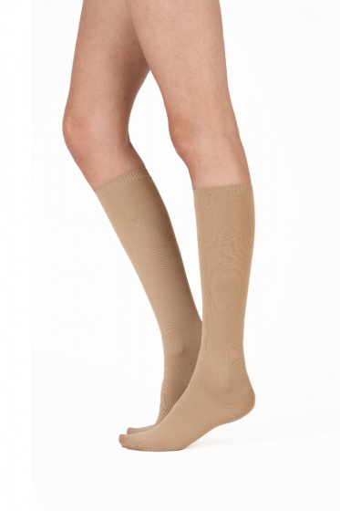 Pretty Polly Legs On The Go 80 Denier Compression Sock - Natural