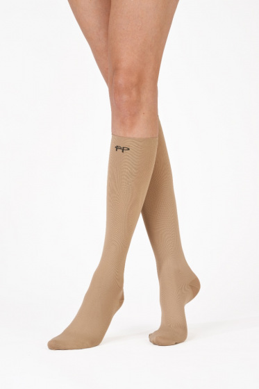 Pretty Polly Legs On The Go 80 Denier Compression Sock - Natural