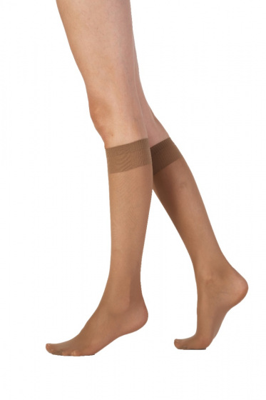 Pretty Polly Legworks 15 Denier Legworks Medium Support Knee Highs 2 Pair Pack - Nude