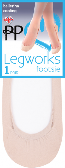 pretty polly Legworks 20 Denier Cooling Footsie 1 Pair Pack - Nude