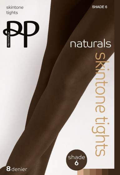 pretty polly Naturals 8 Denier Skin Tone Tights - Shade 6