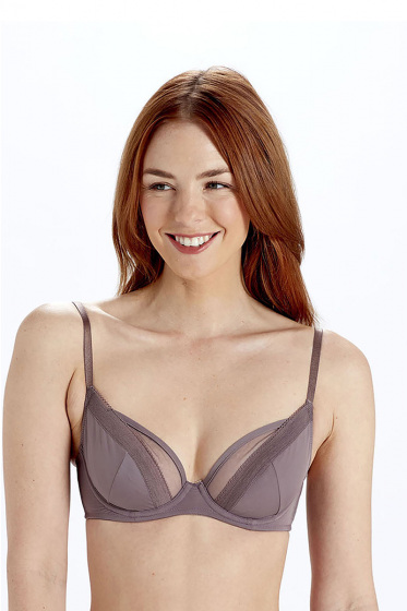 pretty polly Naturals Non Padded Underwired Bra - Dusk