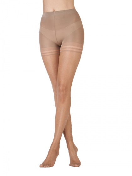 Pretty Polly Nylons 10 Denier Gloss Secret Slimmer Tights - Sherry