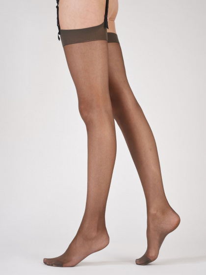 Pretty Polly Nylons 10 Denier Gloss Stockings - Barely Black