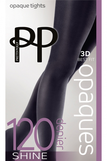 pretty polly Premium Opaques 120 Denier 3D Shine Tights - Black