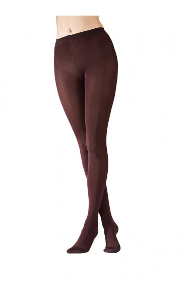 Pretty Polly Premium Opaques 120 Denier 3D Shine Tights - Burgundy