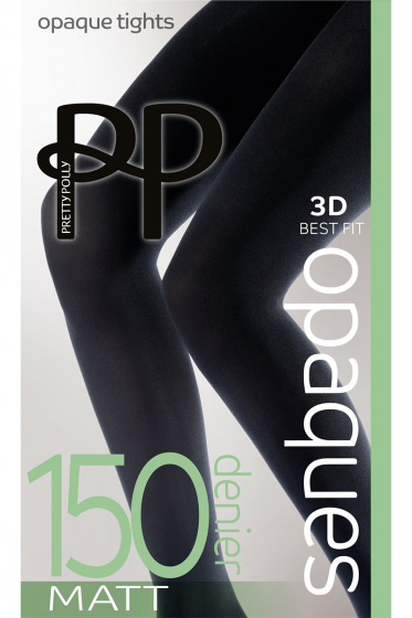 pretty polly Premium Opaques 150 Denier 3D Matt Tights - Black