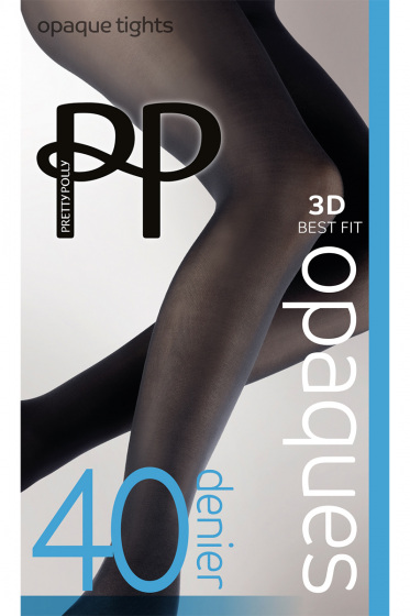 pretty polly Premium Opaques 40 Denier 3D Tights - Black