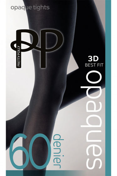 pretty polly Premium Opaques 60 Denier 3D Tights - Black