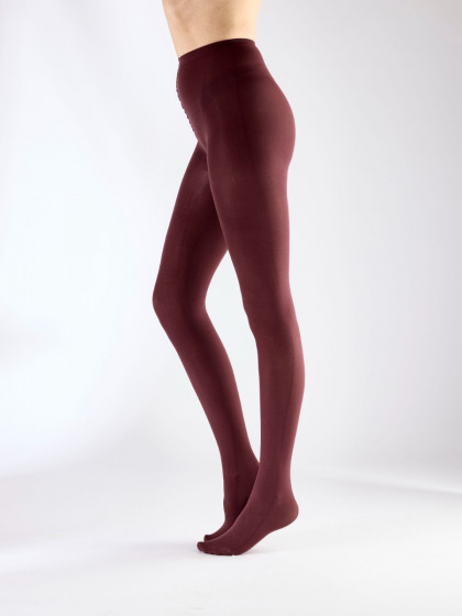 Pretty Polly Premium Opaques 60 Denier 3D Tights - Burgundy