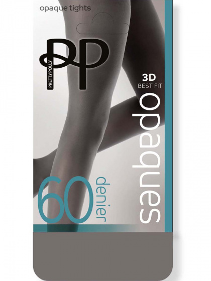 pretty polly Premium Opaques 60 Denier 3D Tights - Grey