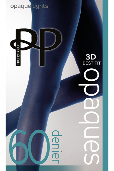 pretty polly Premium Opaques 60 Denier 3D Tights - Navy