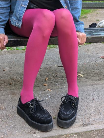 Pretty Polly Premium Opaques 60 Denier Coloured Tights 1 Pair Pack - Raspberry