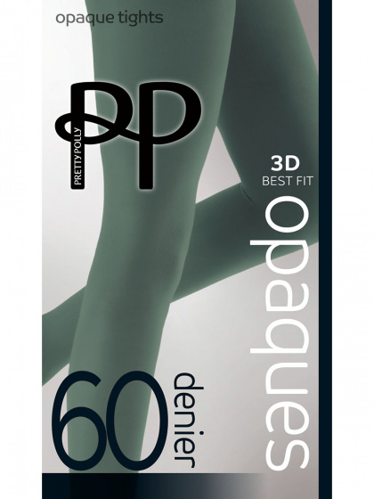 pretty polly Premium Opaques 60 Denier Coloured Tights 1 Pair Pack - Fern