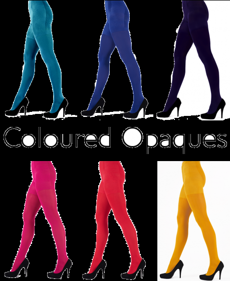 Pretty Polly Premium Opaques 60 Denier Coloured Tights 1 Pair Pack - Green