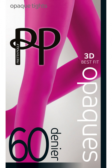pretty polly Premium Opaques 60 Denier Coloured Tights 1 Pair Pack - Raspberry