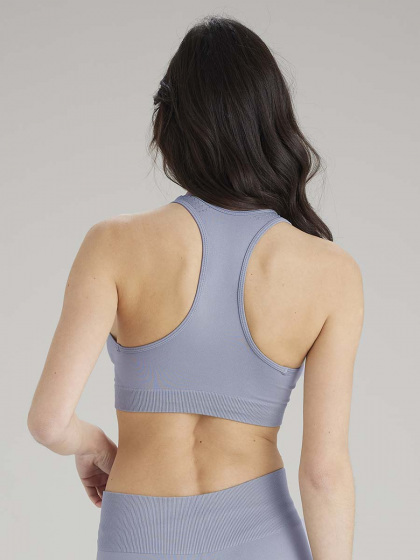 Pretty Polly Active-Wear Crop Top - Blueberry