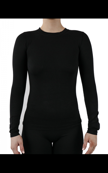 Pretty Polly Active-Wear Long Sleeve T-Shirt - Black