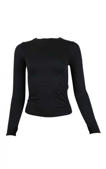 Pretty Polly Active-Wear Long Sleeve T-Shirt - Black