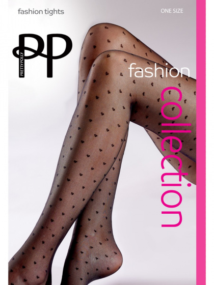 pretty polly All Over Heart Tights - Black