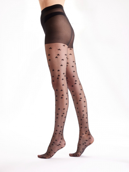 Pretty Polly All Over Star Tights - Black