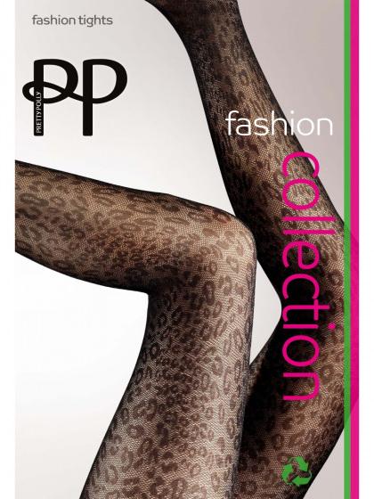 pretty polly Animal Print Tights - Black