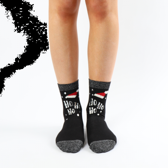 pretty polly Christmas Ho Ho Ho Socks - Black Mix