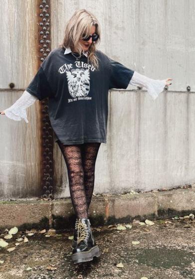 Pretty Polly Cobweb Tights - Black