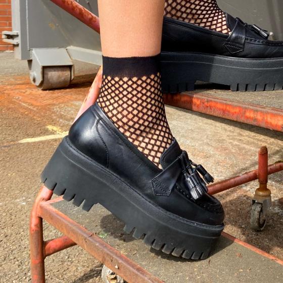 Pretty Polly Fishnet Anklet - Black