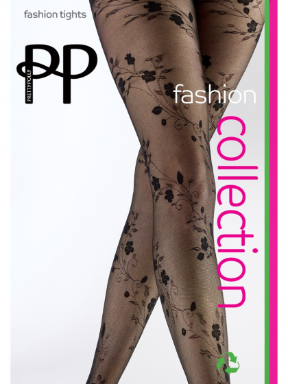 pretty polly Floral Tattoo Pattern Tights - Black