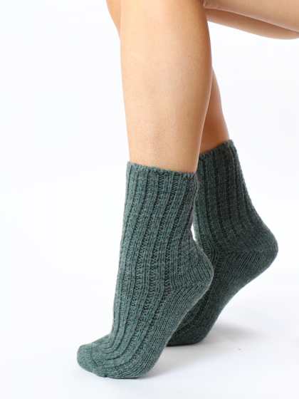 Pretty Polly Lounge Socks - Sage