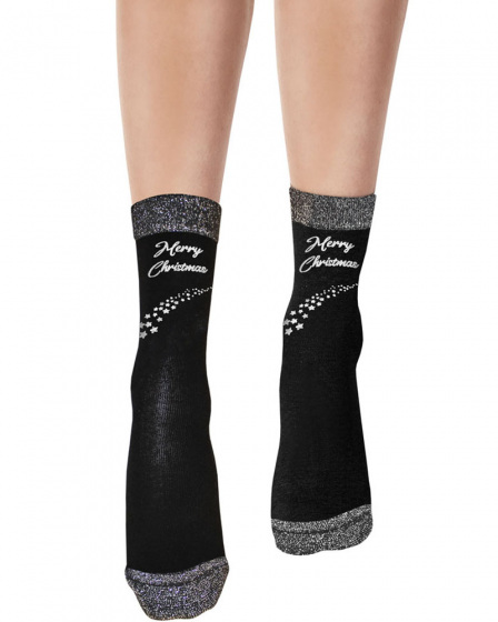 pretty polly Merry Christmas Socks - Black Mix